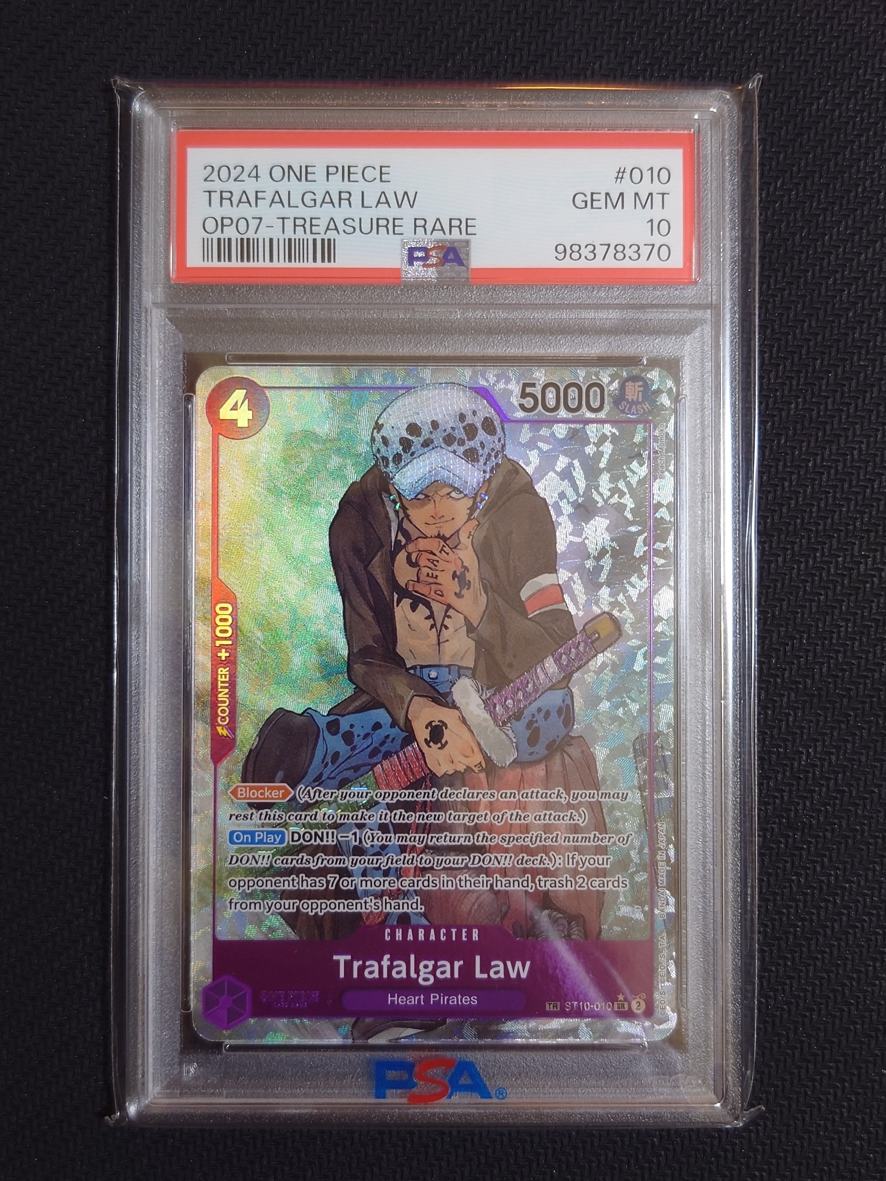 PSA10】トラファルガー・ロー SR [ST10-010] (チャンピオンシップ 記念