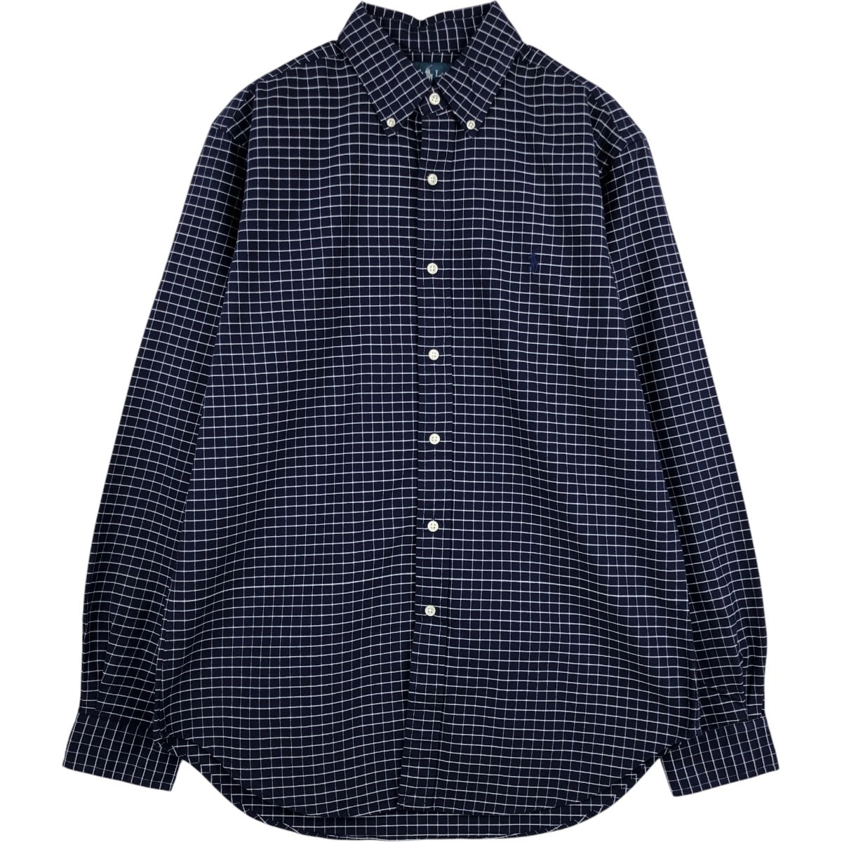 古着 ラルフローレン Ralph Lauren CLASSIC FIT 長袖 ボタンダウンチェックシャツ メンズM相当/eaa676734