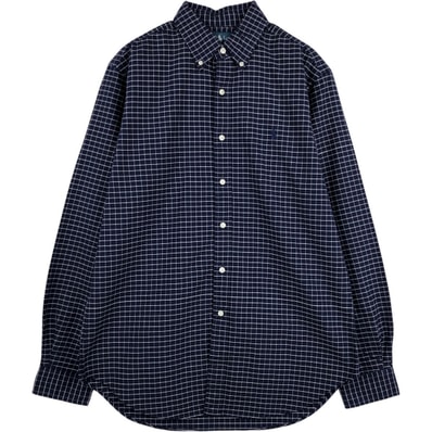 古着 ラルフローレン Ralph Lauren CLASSIC FIT 長袖 ボタンダウンチェックシャツ メンズM相当/eaa676734