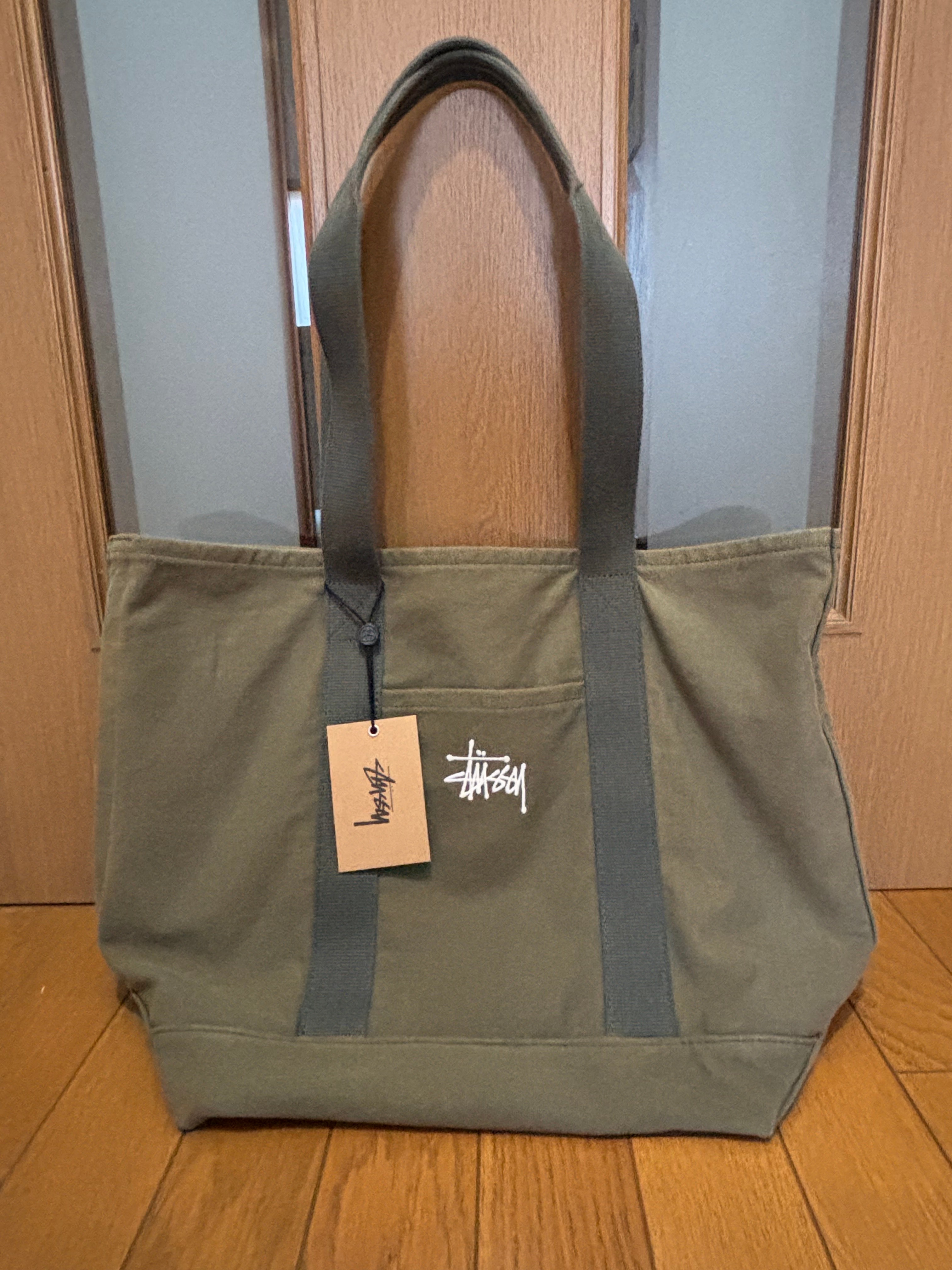Stussy Canvas Market Tote "Green"