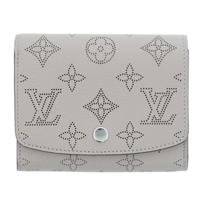 LOUIS VUITTON ルイ・ヴィトン ポルトフォイユ・イリス コンパクト モノグラム 二つ折り財布 M62542 モノグラムマヒナ レザー ベージュ レディース【中古】