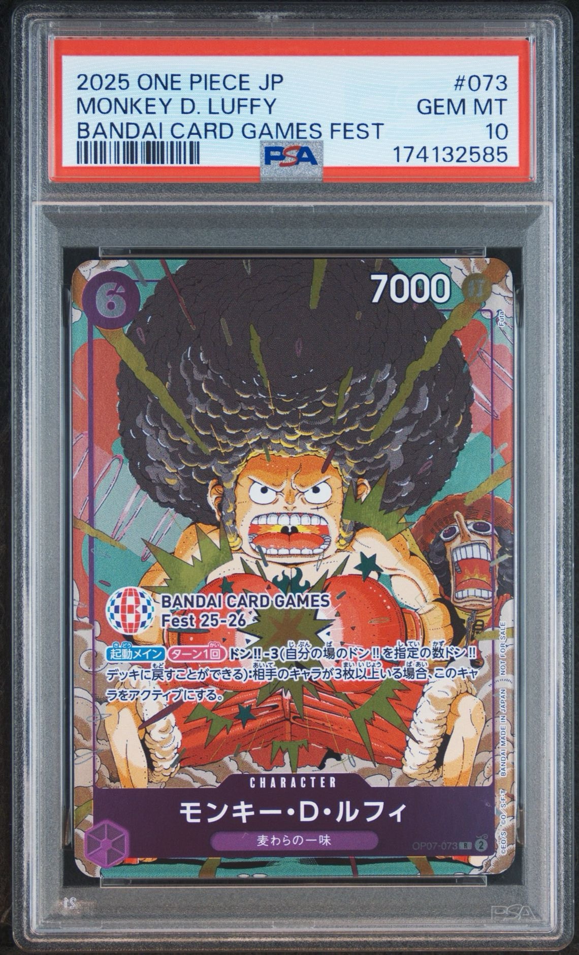 Monkey.D.Luffy R :Attendee Gift [OP07-073](Promotional Card "BANDAI CARD GAMES Fest 25-26 in Tokyo")