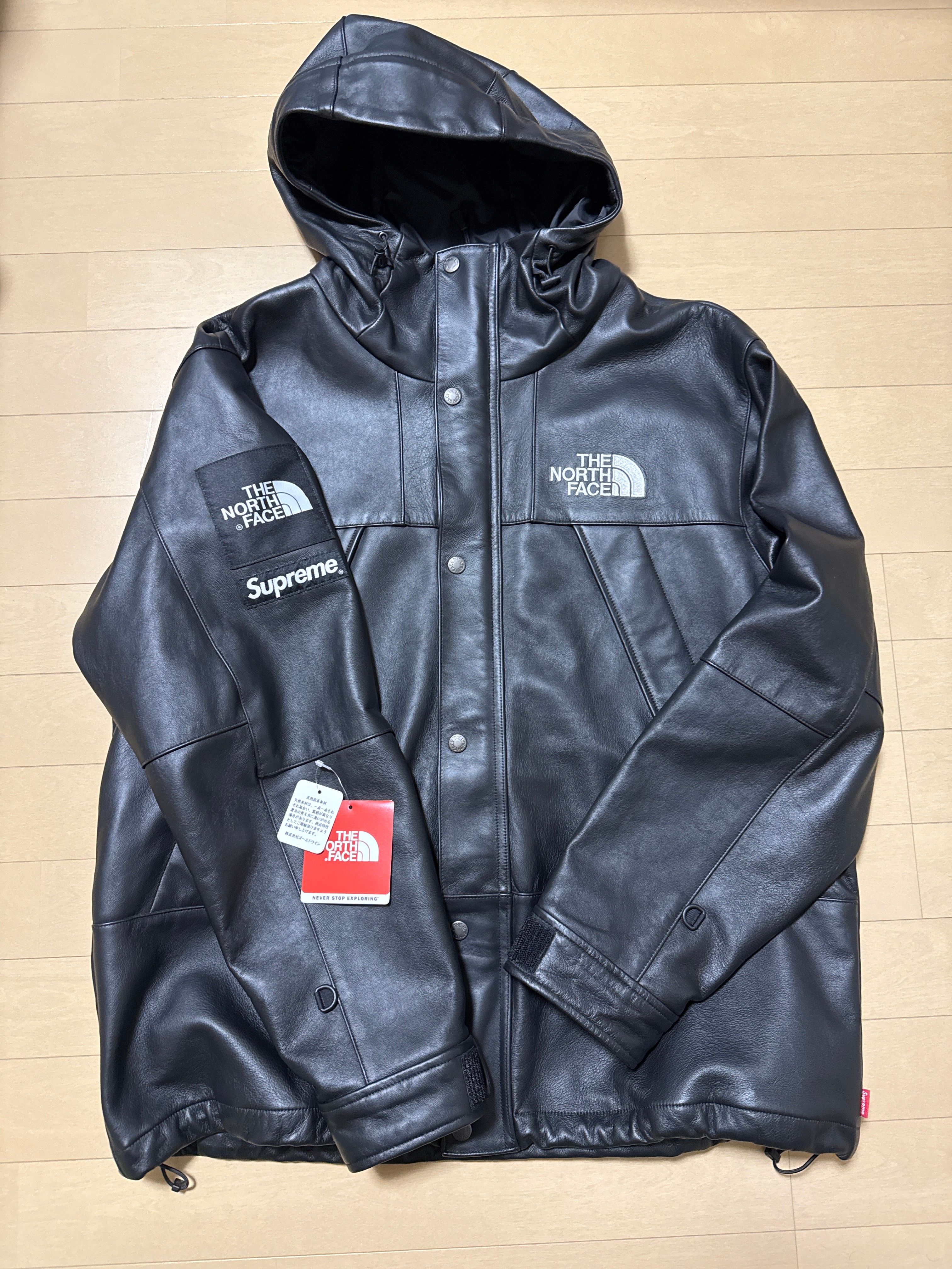Supreme x The North Face Leather Mountain Parka "Black"