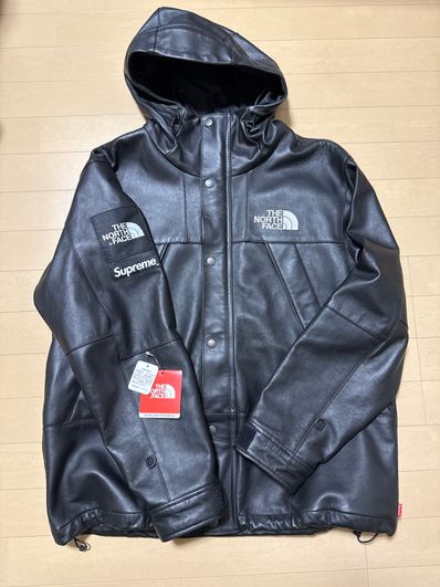 Supreme x The North Face Leather Mountain Parka "Black"