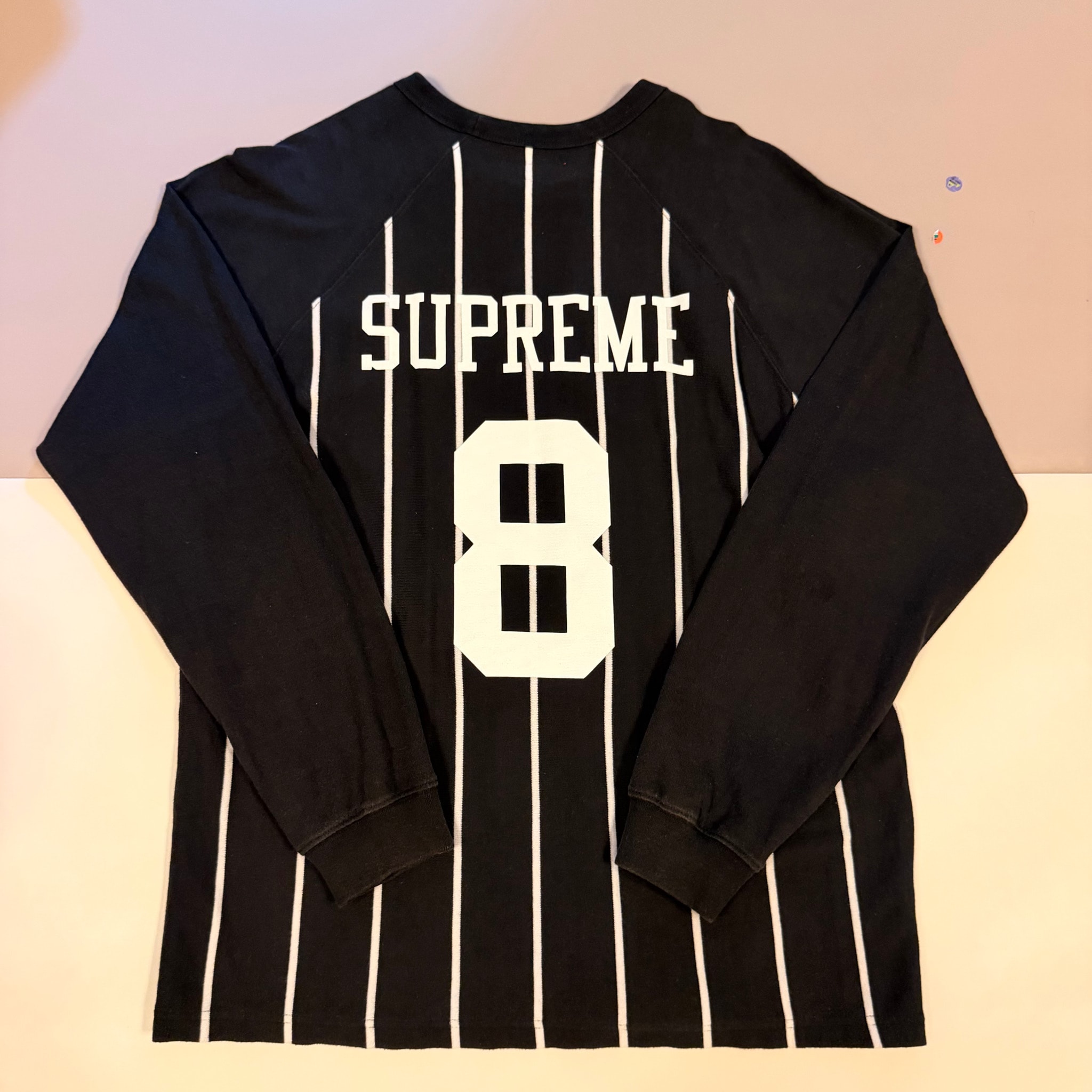 Supreme Stripe Raglan L/S Top "Black"