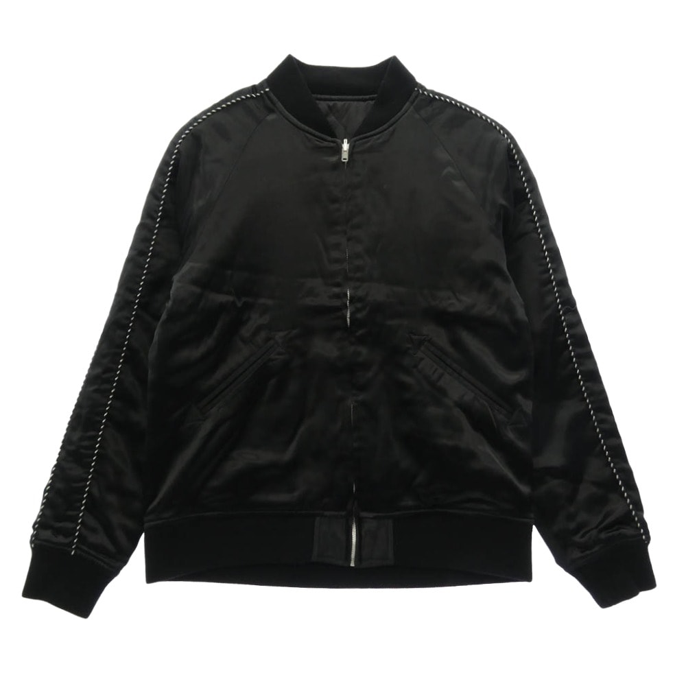 WACKO MARIA ワコマリア x WOLF'S HEAD ウルフズヘッド リバーシブル スカジャン ジャケット ブルゾン ブラック系 M【中古】