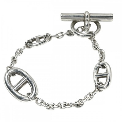 HERMES エルメス ブレスレット シェーヌダンクル ファランドールST アクセサリー ジュエリー メンズ レディース シルバー925 ユニセックス 約24.9g【中古品】