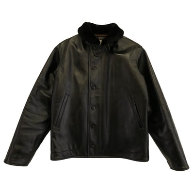 Buzz Rickson's バズリクソンズ ミリタリージャケット BR80640 WILLIAM GIBSON COLLECTION Type BLACK LEATHER N-1 ウィリアムギブソン レザー ジャケット ブラック系【極上美品】【中古】