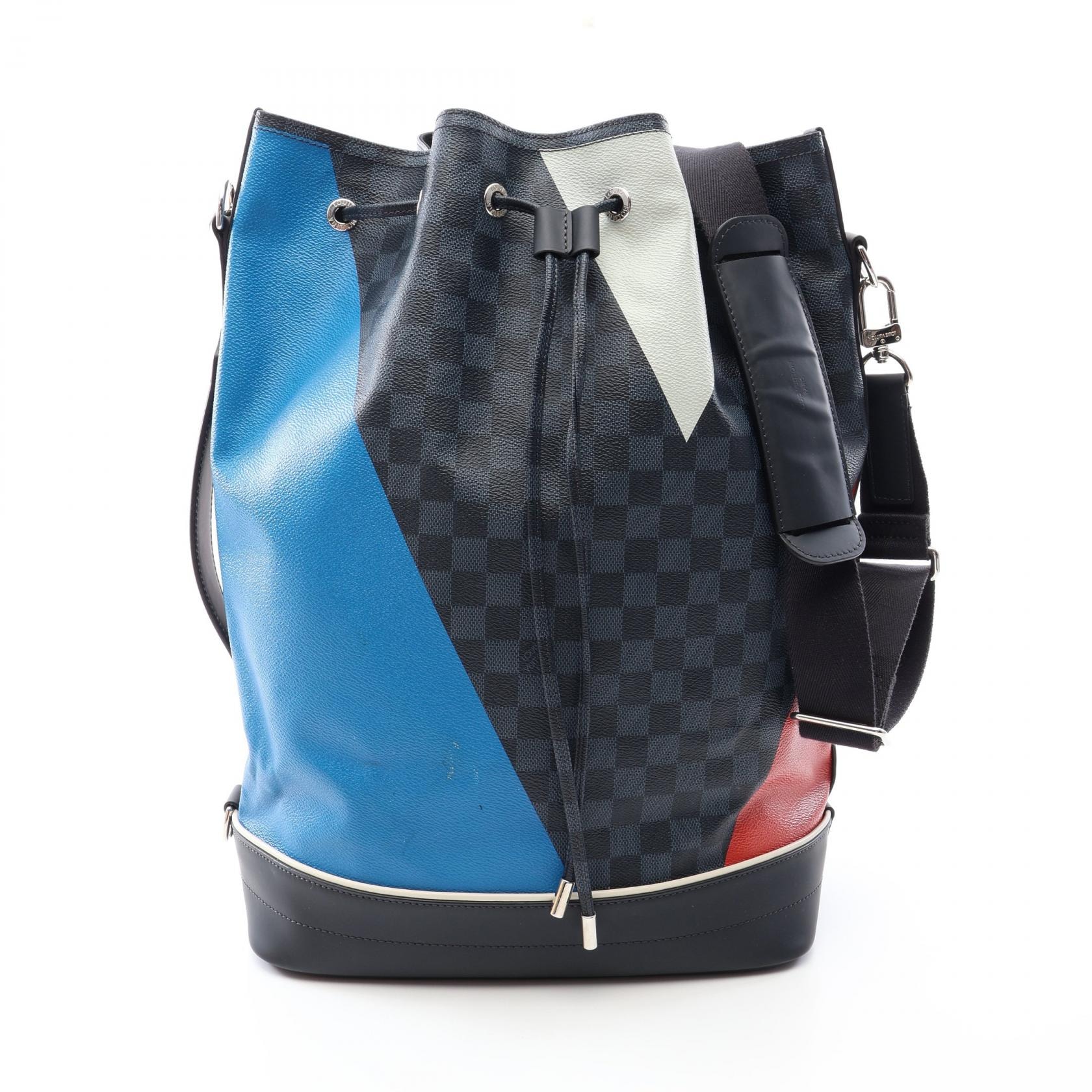 ルイ・ヴィトン LOUIS VUITTON ノエ マラン ショルダーバッグ バッグ PVCコーティングキャンバス レザー ダミエ・コバルト メンズ ブラック系 / マルチカラー N41611 【中古】