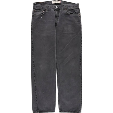 古着 リーバイス Levi's 505 REGULAR FIT ブラックデニム テーパードデニムパンツ メンズw35相当/eaa614679