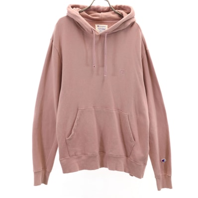 Champion チャンピオン 長袖 スウェットパーカー XL くすみピンク プルオーバー