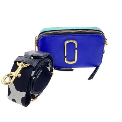 MARC JACOBS マークジェイコブス スナップショット ショルダーカメラバッグ ショルダーバッグ M0012007 PVC ブルー ピンク グリーン レディース【中古】