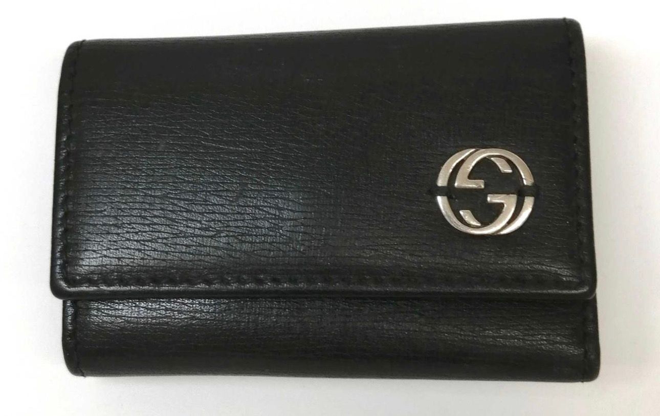GUCCI Interlocking G 6 Key Case "Black"