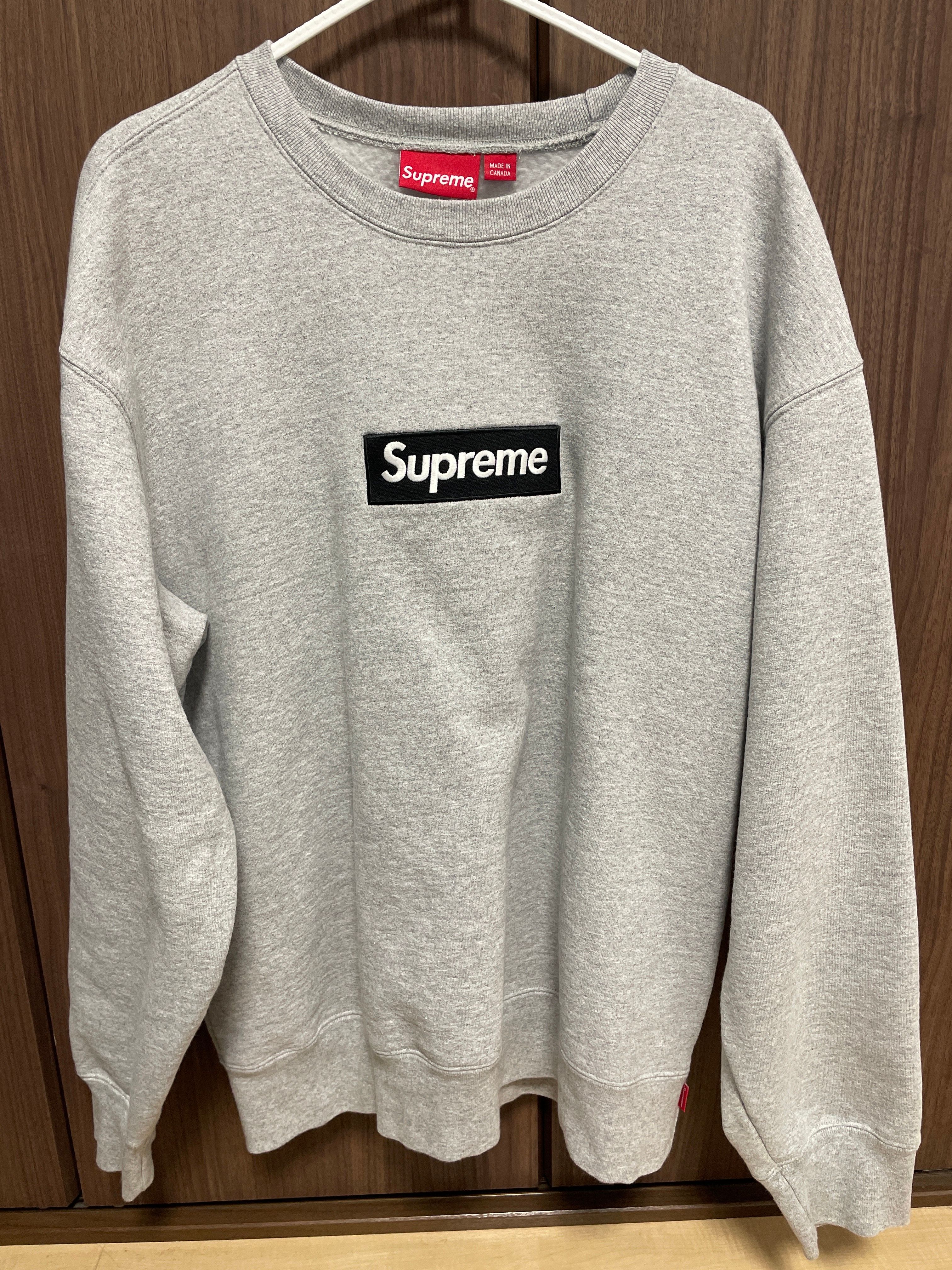 Supreme Box Logo Crewneck "Heather Grey" (22FW)