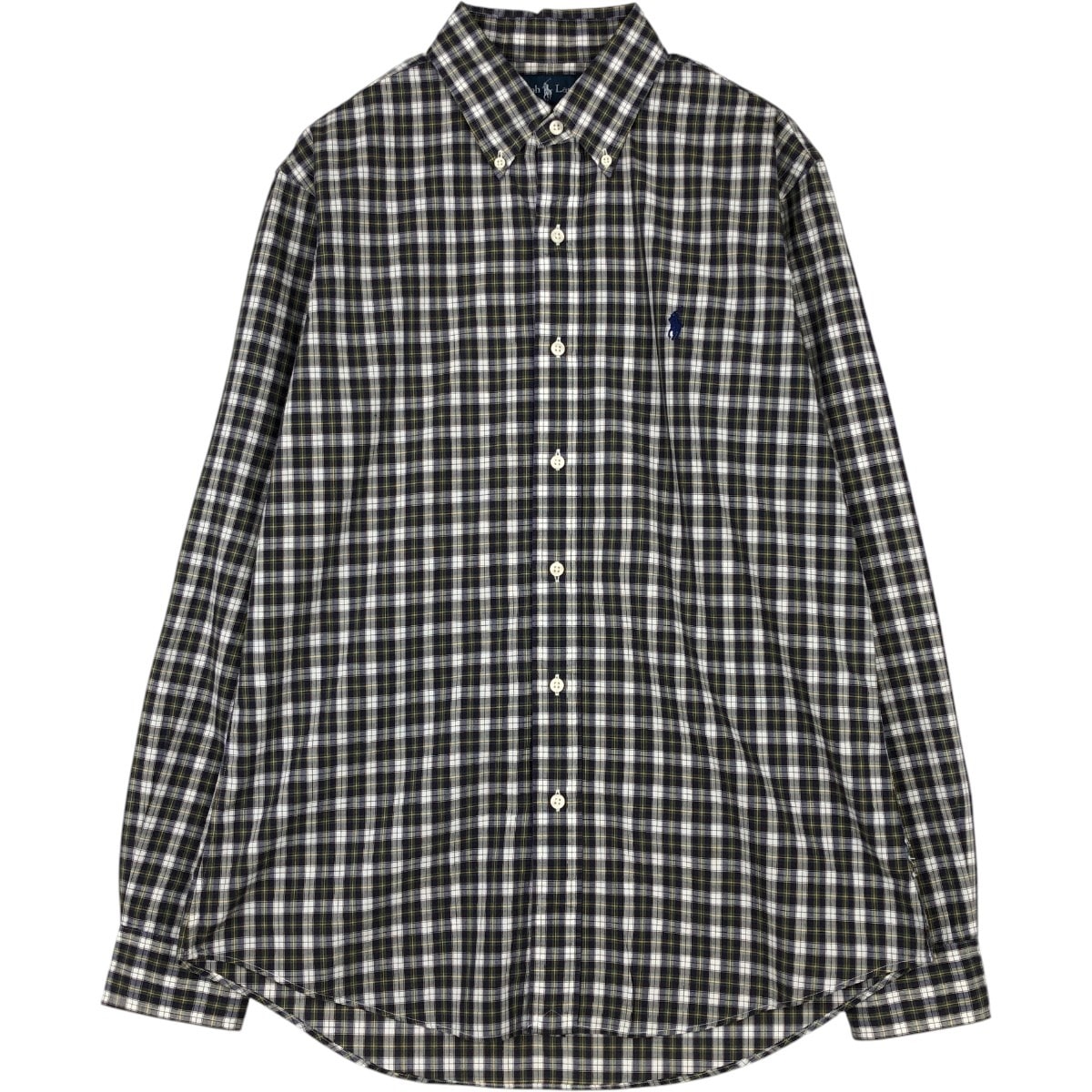 古着 ラルフローレン Ralph Lauren CUSTOM FIT 長袖 ボタンダウンチェックシャツ メンズM相当/eaa677936