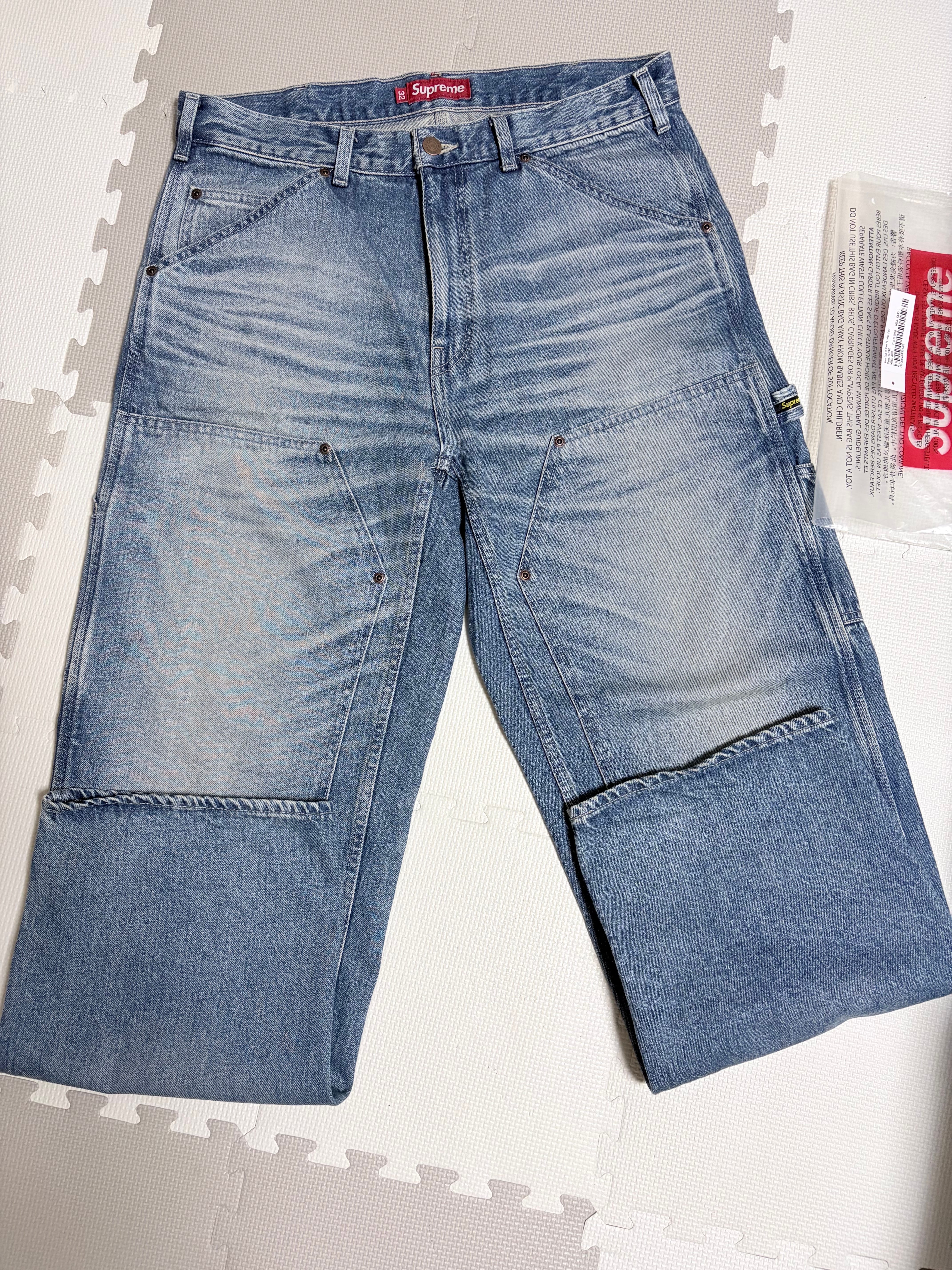 Supreme Worn Double Knee Painter Pant (25SS) "Denim"