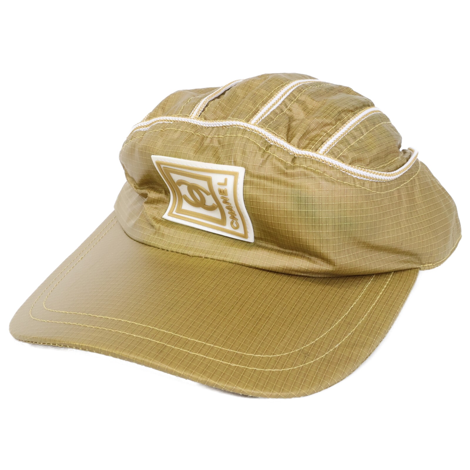 C (やや傷や汚れあり)】シャネル スポーツライン CCロゴ キャップ Sの