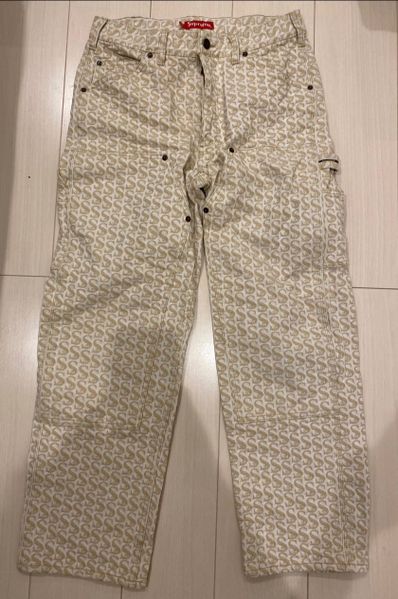 Supreme Monogram Double Knee Denim Painter Pant "Tan"