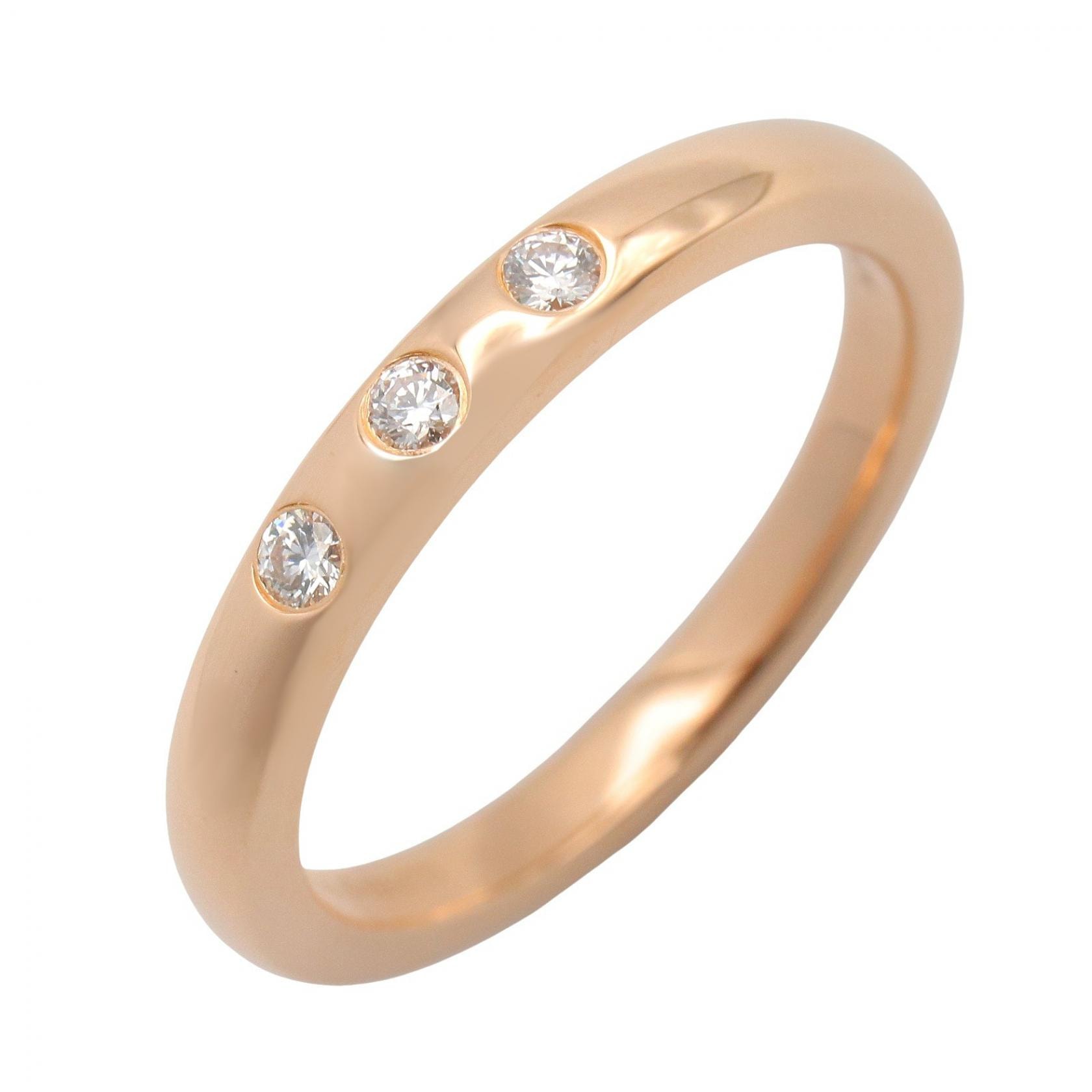 ティファニー TIFFANY&CO エルサペレッティ スタッキングバンド 3Pダイヤ リング リング・指輪 ジュエリー K18PG(ピンクゴールド) ダイヤモンド レディース クリア系 / ゴールド系 【中古】