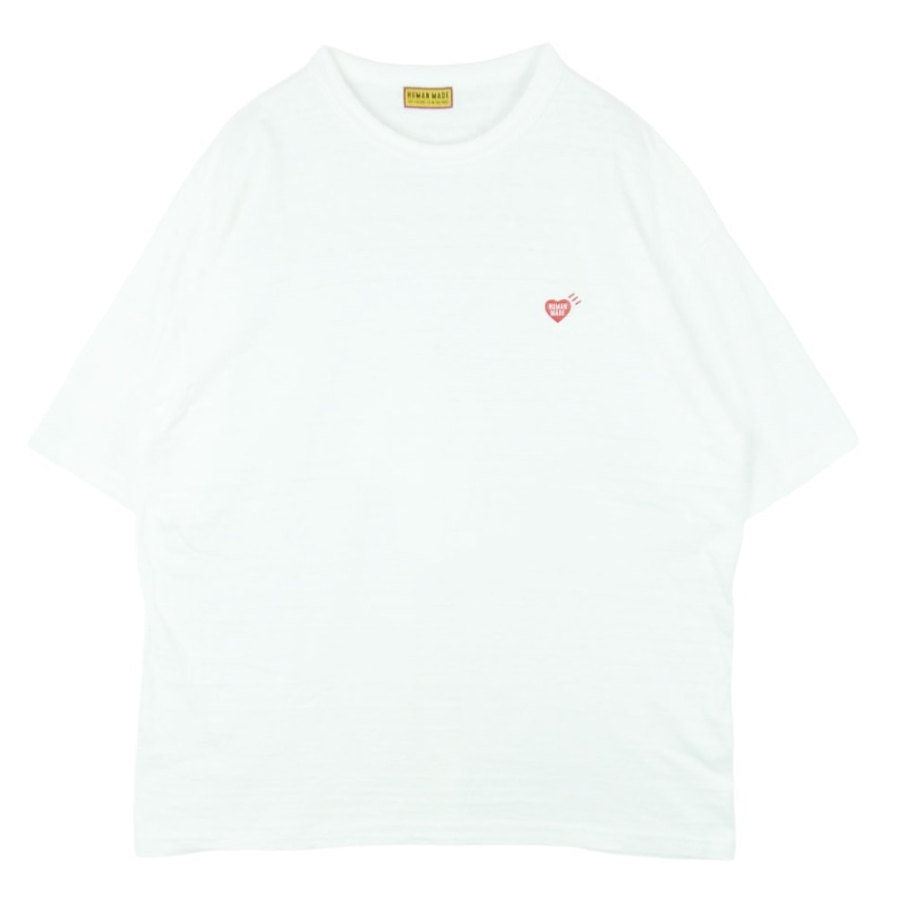 HUMAN MADE ヒューマンメイド 25SS GRAPHIC TIGER TEE ハートロゴワッペン バック グラフィック タイガー プリント コットンスラブ生地 半袖 Tシャツ ホワイト系 2XL【中古】