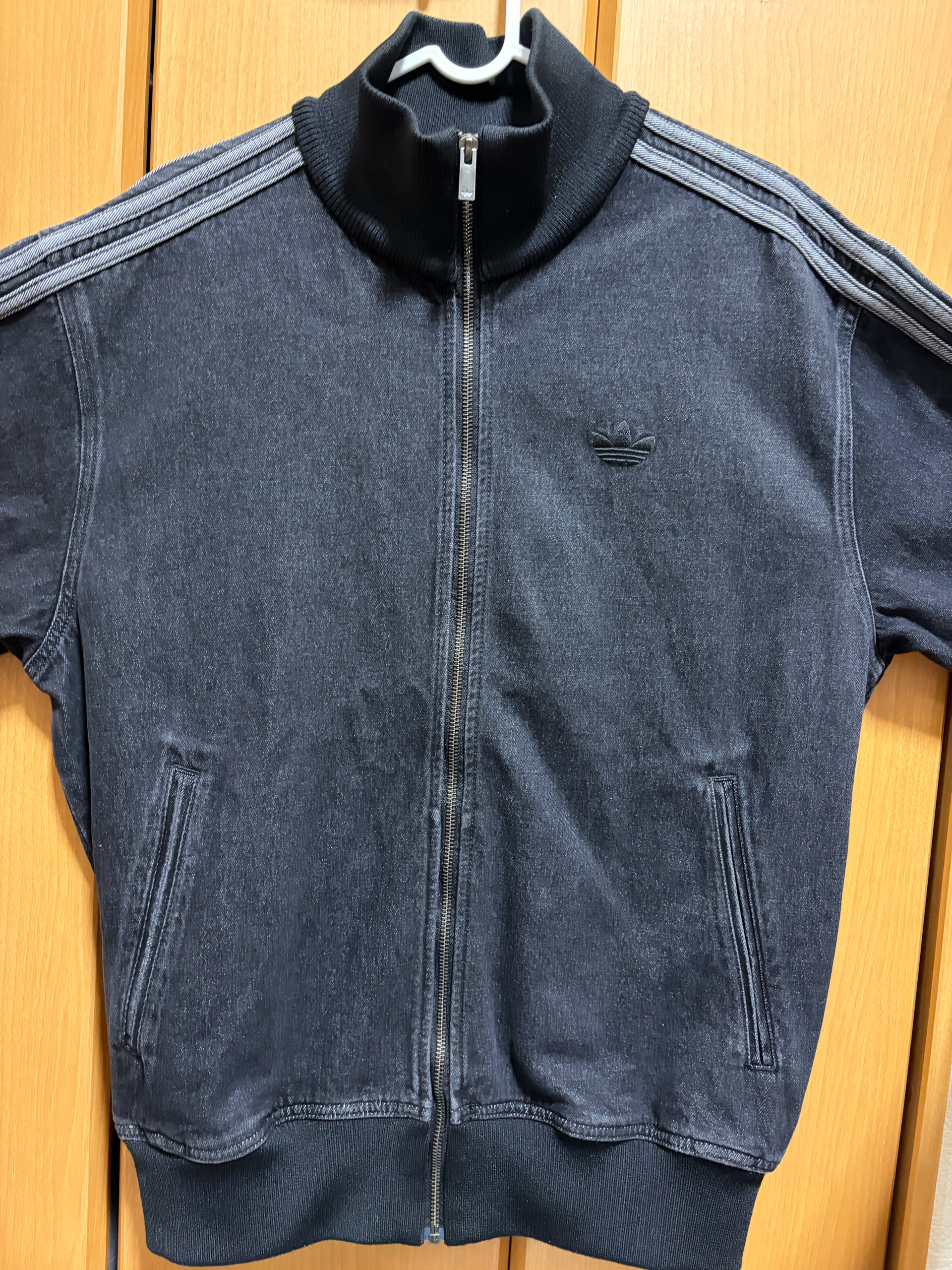 adidas Adicolor Denim Firebird Track Top "Black"