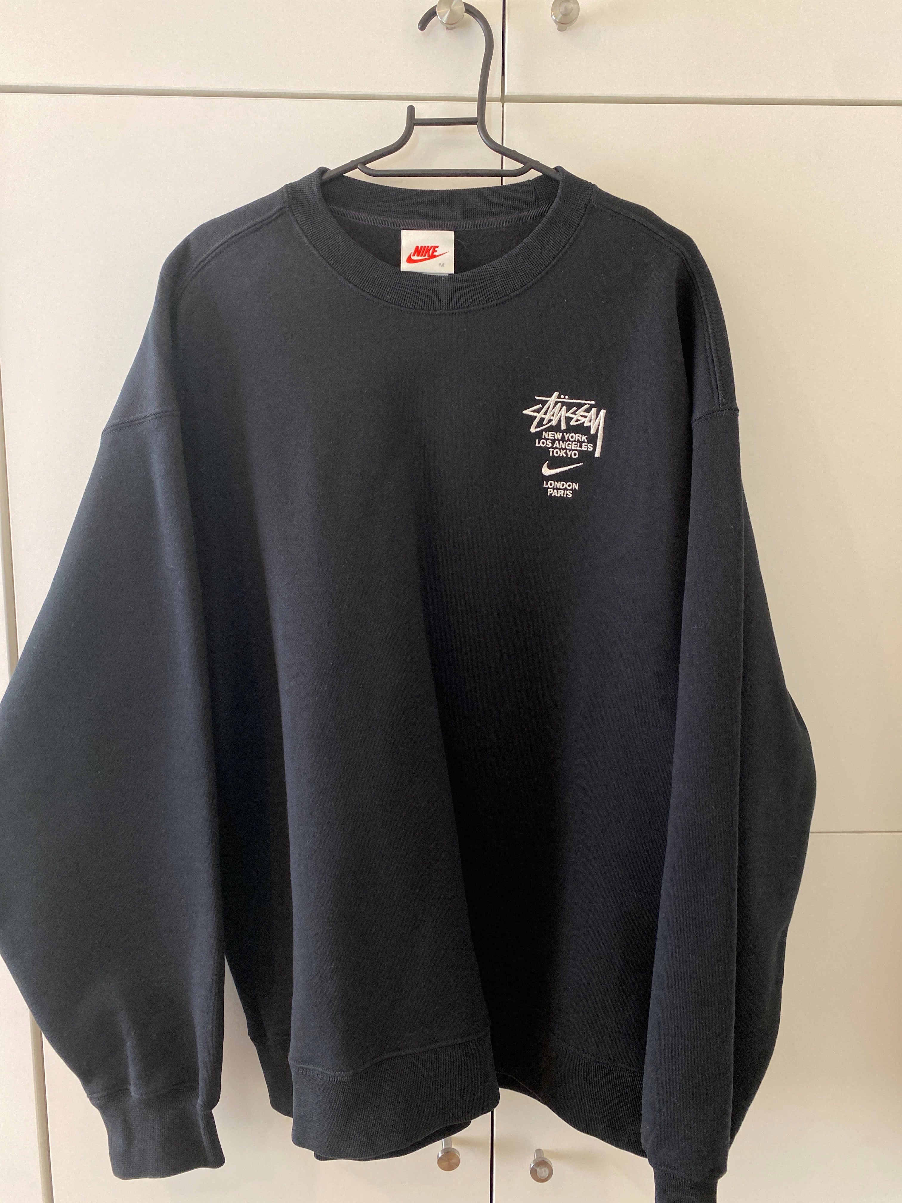 Nike x Stussy International Crewneck Sweatshirt (US Size) "Black" DC4198-010