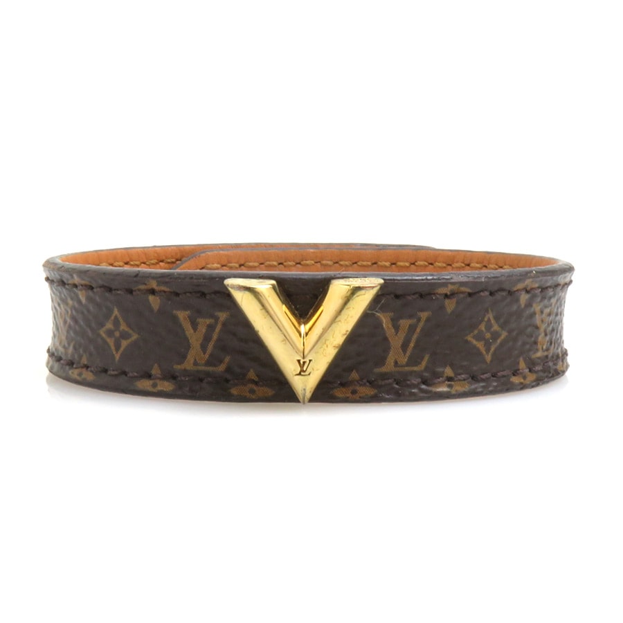 ルイ ヴィトン LOUIS VUITTON ブレスレット ブレスレット エッセンシャル V モノグラムキャンバス/メタル ブラウン/ゴールド レディース M6042F【中古】 e62200a