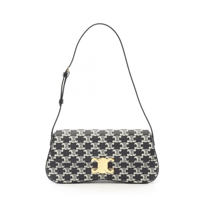 セリーヌ CELINE ミディアム ローラ ショルダーバッグ バッグ PVCコーティングキャンバス レザー レディース ブラック系 / ホワイト系 115532FQO38NO 【新品】