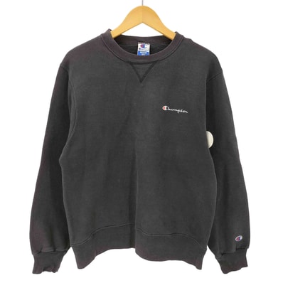 90S メキシコ製 袖目つき スクリプトロゴ刺繍 Vガゼット スウェット トレーナー【1139759979370】