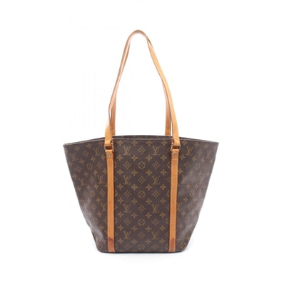 ルイ・ヴィトン LOUIS VUITTON サックショッピング モノグラム トートバッグ バッグ PVCコーティングキャンバス レザー レディース ブラウン系 M51108 【中古】