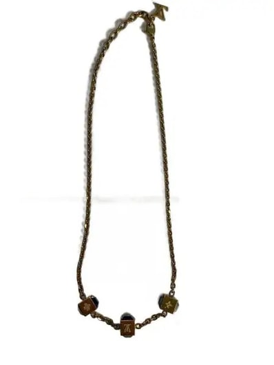 Louis Vuitton Collier Gambling Necklace "Gold"