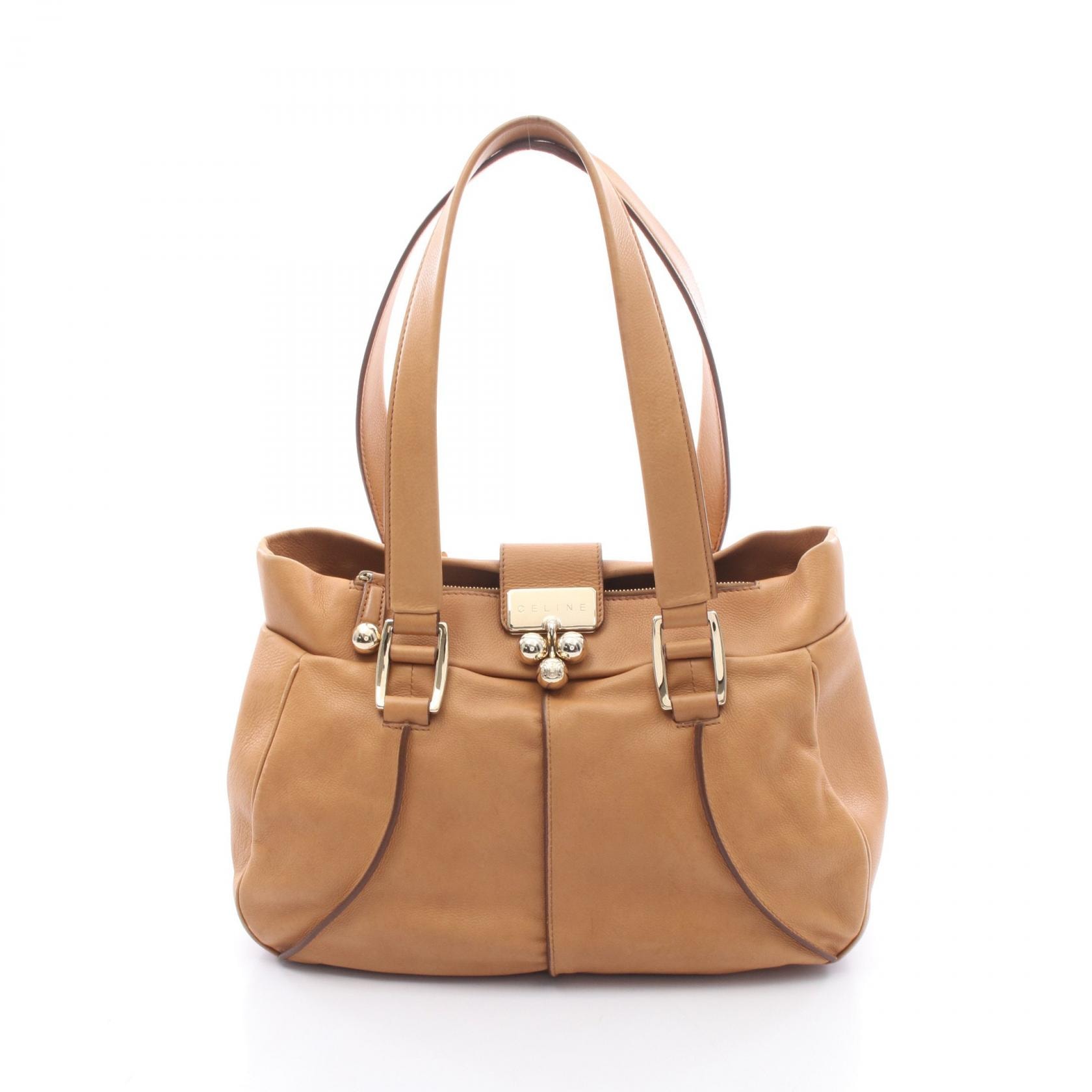 セリーヌ CELINE Blossom ブロッサム ショルダーバッグ バッグ レザー レディース ブラウン系 【中古】