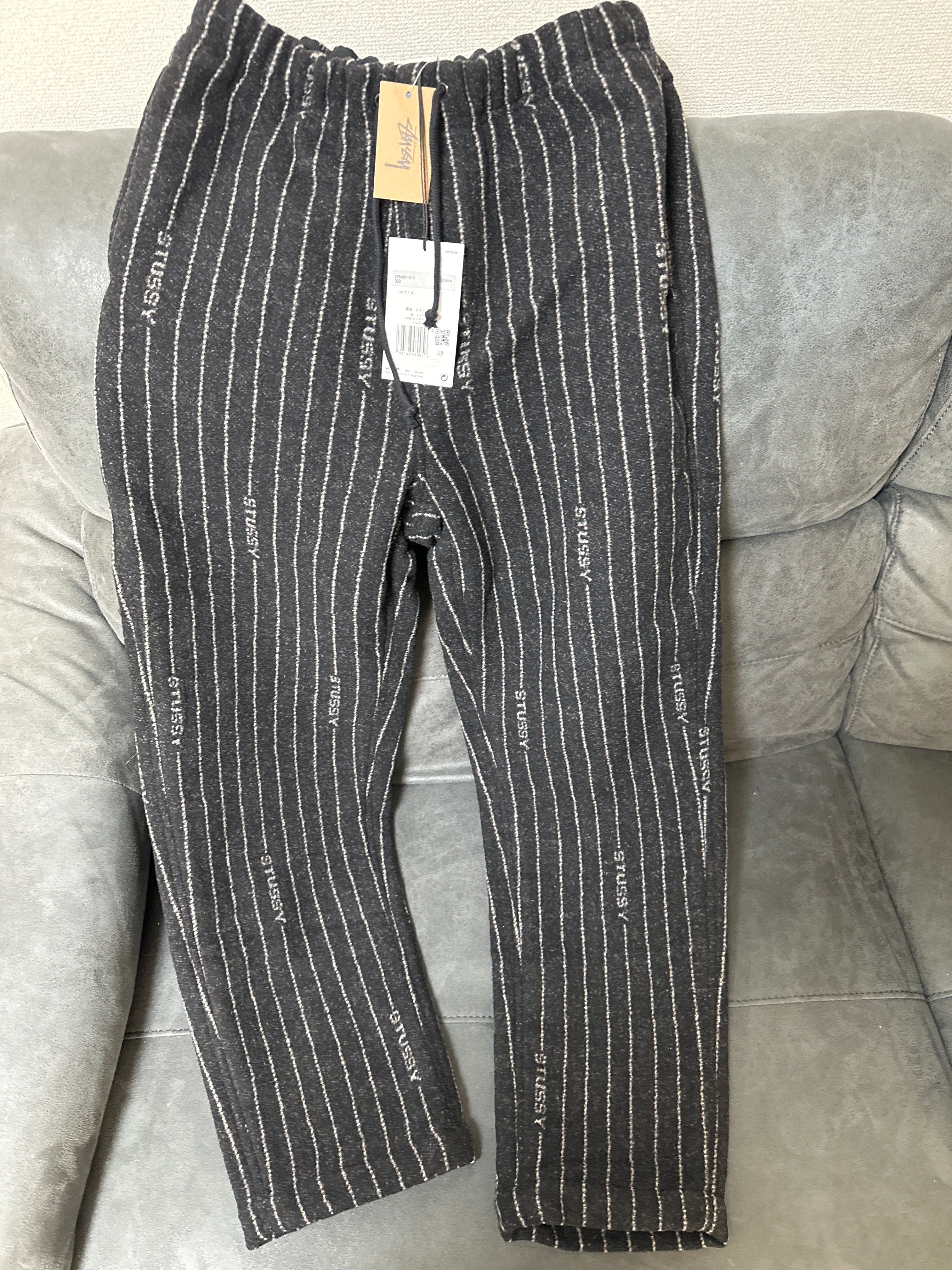 Stussy x Nike Striped Wool Pants "Black"