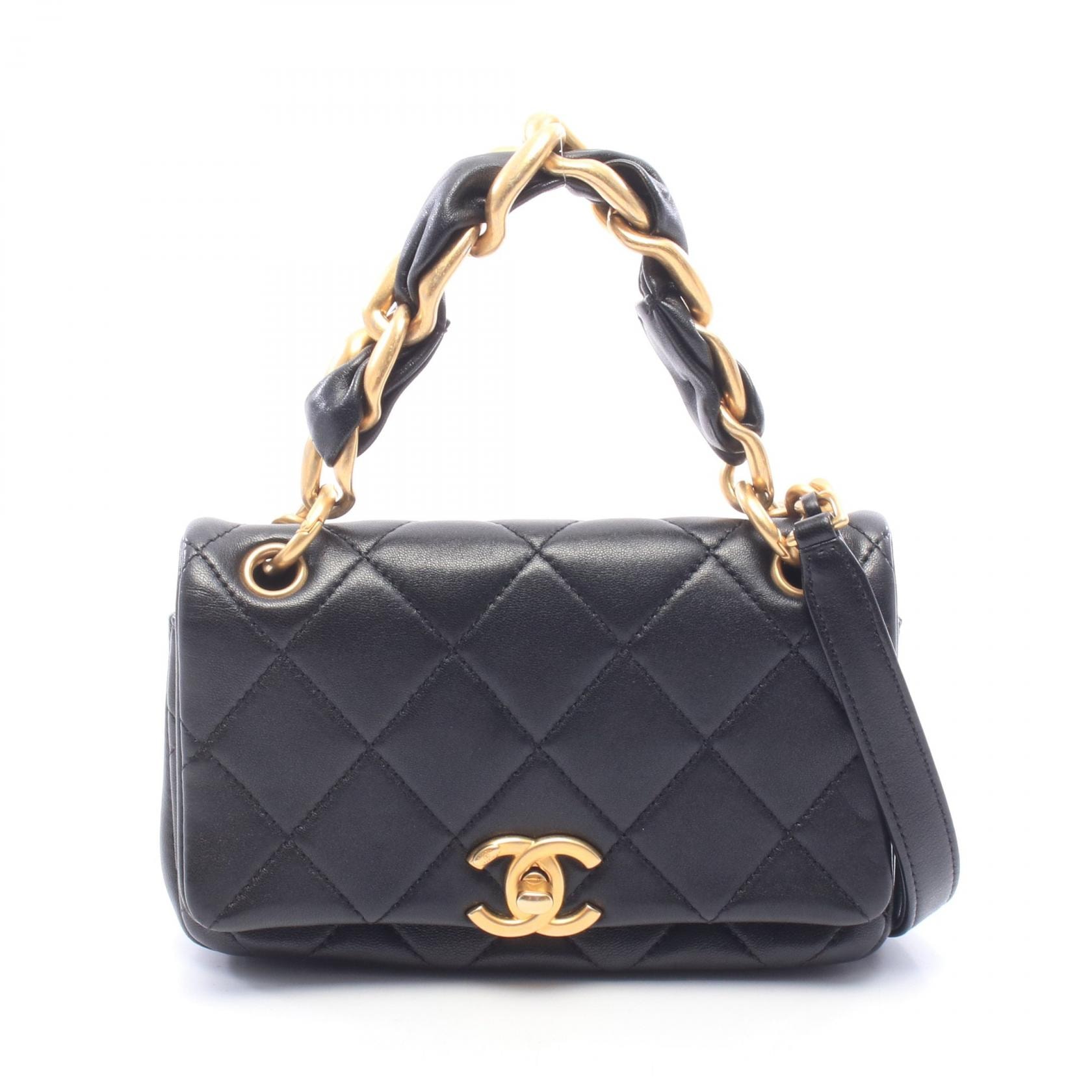 シャネル CHANEL マトラッセ 2WAY ショルダーバッグ バッグ レザー レディース ブラック系 AS2387 【中古】
