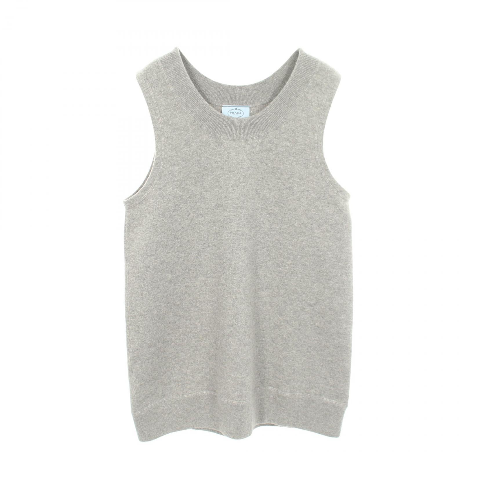 プラダ PRADA ニット ベスト 衣料品 トップス カシミヤ レディース グレー系 23839 【中古】
