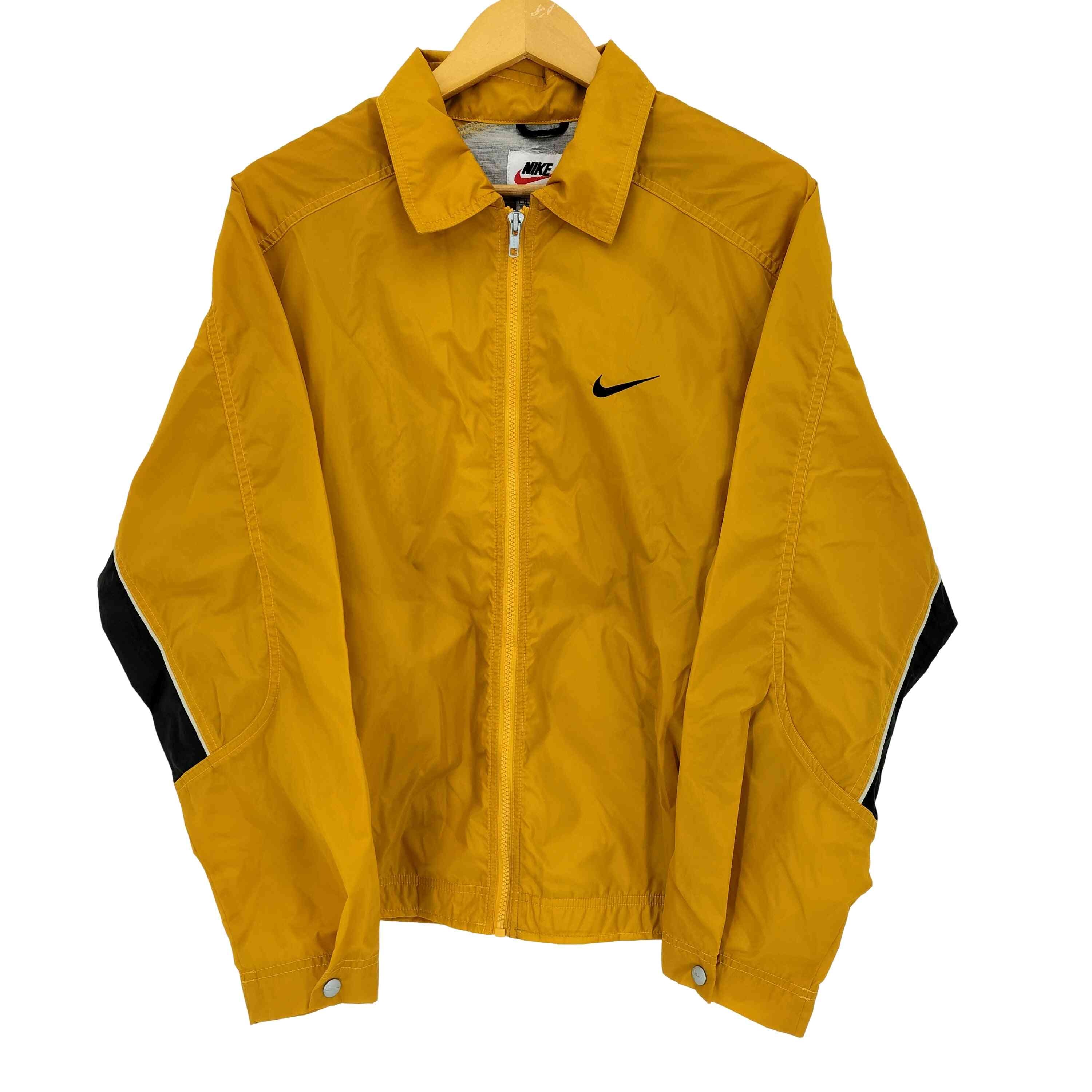 90s~00s 白タグ スウッシュ 刺繍 ナイロンジャケット【1142217506933】