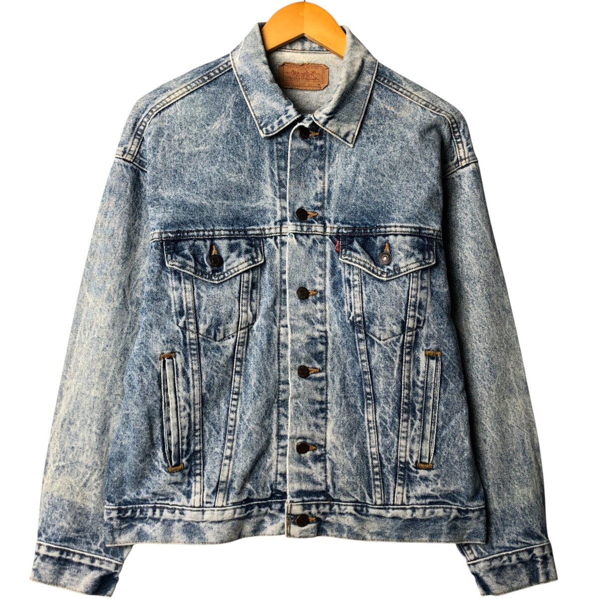 古着 90年代 リーバイス Levi's 70507-0219 ケミカルウォッシュ デニムジャケット Gジャン USA製 メンズM相当 ヴィンテージ/eaa586842