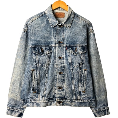古着 90年代 リーバイス Levi's 70507-0219 ケミカルウォッシュ デニムジャケット Gジャン USA製 メンズM相当 ヴィンテージ/eaa586842