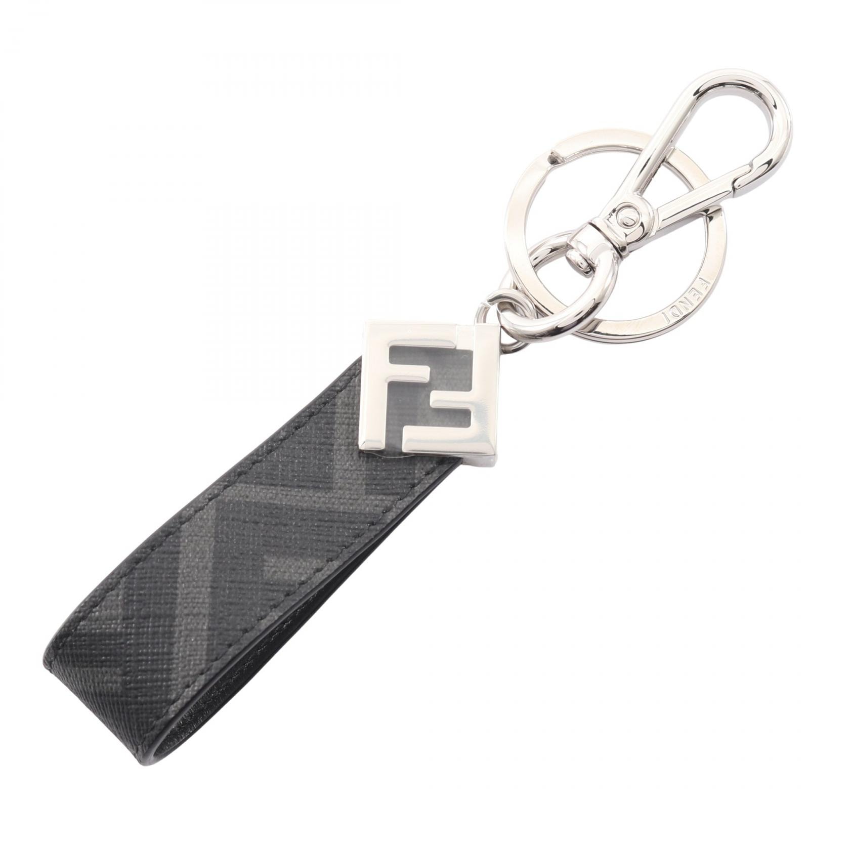 フェンディ FENDI FFスクエア ズッカ キーホルダー アクセサリー PVC メンズ レディース ブラック系 / グレー系 7AP100AFCBF0GXN 【新品】