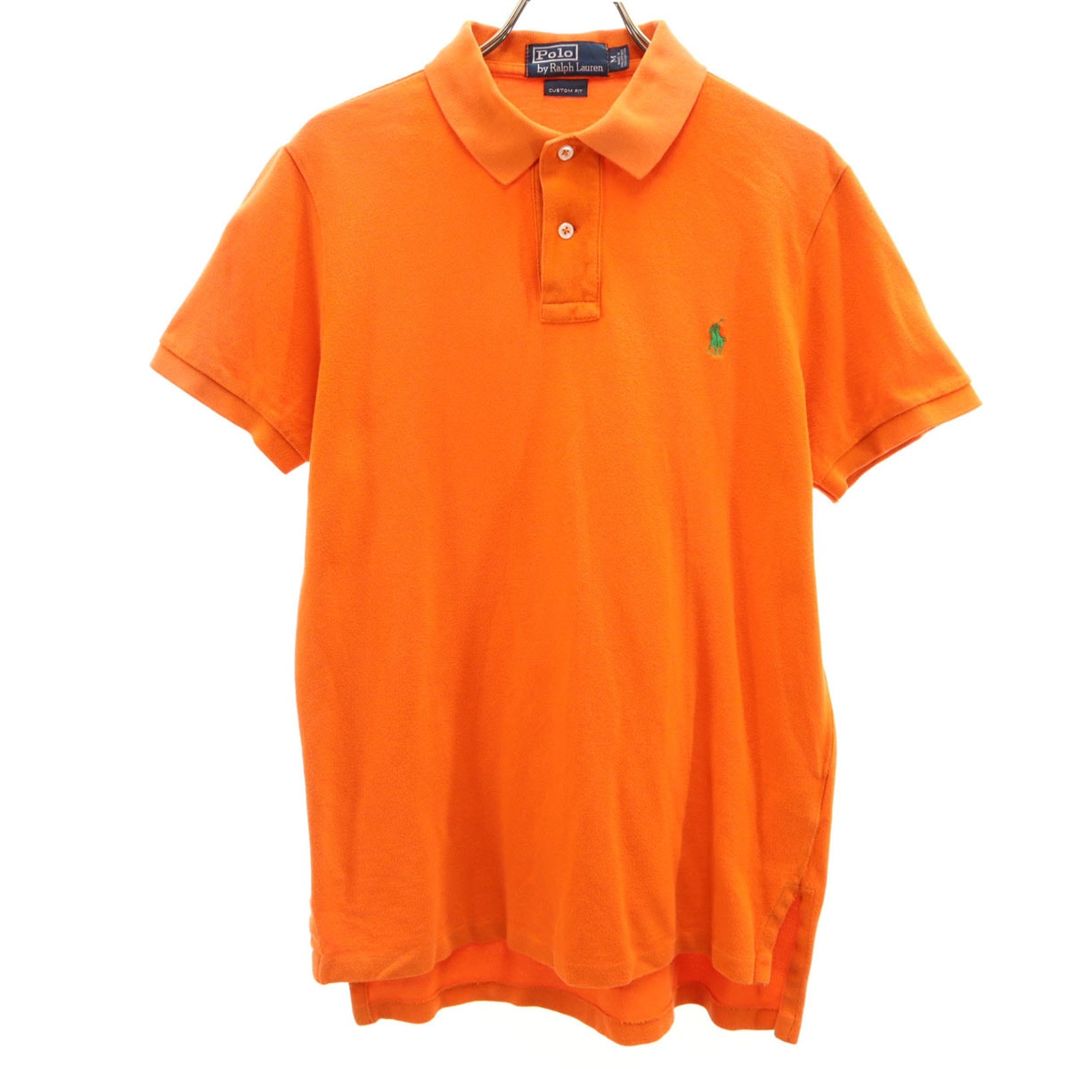 Polo by Ralph Lauren ポロバイラルフローレン 半袖 ポロシャツ M オレンジ 鹿の子地 インパクト21