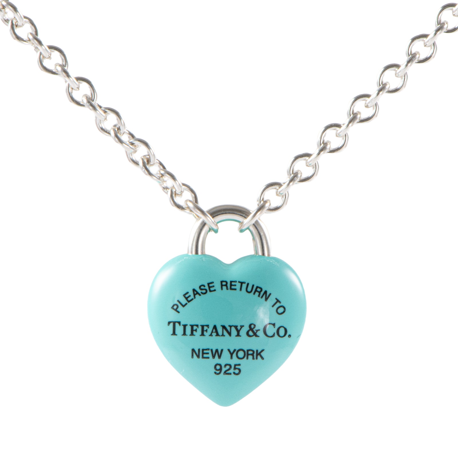 TIFFANY&Co. ティファニー リターン トゥ ティファニー フルハート ペンダント ネックレス スターリングシルバー シルバー ブルー【中古】