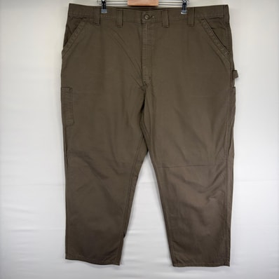 古着 カーハート Carhartt パンツ ハンマーループ ワンポイントロゴ スパナポケット ジッパーフライ w50 L32 ブラウン系 メンズ