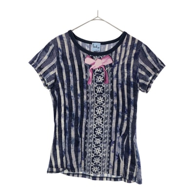 Paul_Paul Smith ポールパイポールスミス 日本製 ストライプ 半袖 Tシャツ M