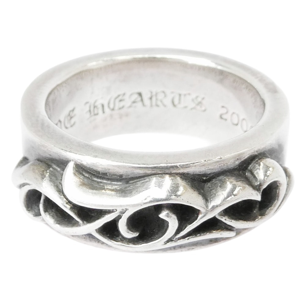 CHROME HEARTS クロムハーツ(原本有) リング インボイス付属 DBL NARROW VINE BAND ダブルナローヴァインバンド リング シルバー系 16.5号【中古】