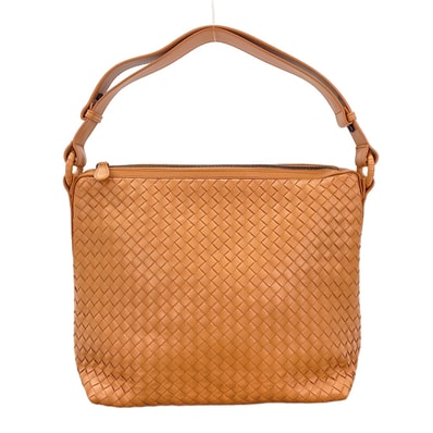 ボッテガヴェネタ BOTTEGAVENETA レザー イントレチャート ショルダーバッグ【中古】