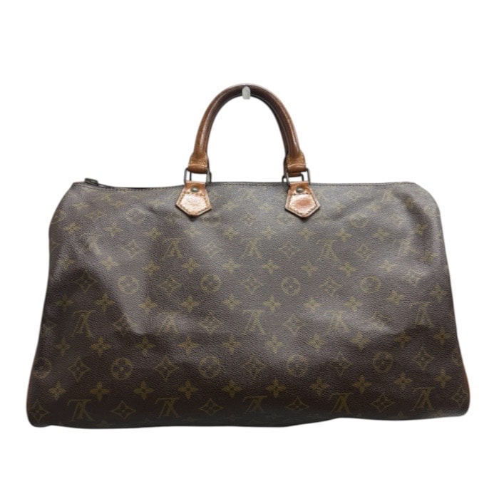 LOUIS VUITTON ルイヴィトン ヴィンテージ モノグラム スピーディ40 ブラウン ゴールド金具 PVC ボストンバッグ S1-00259 【中古】