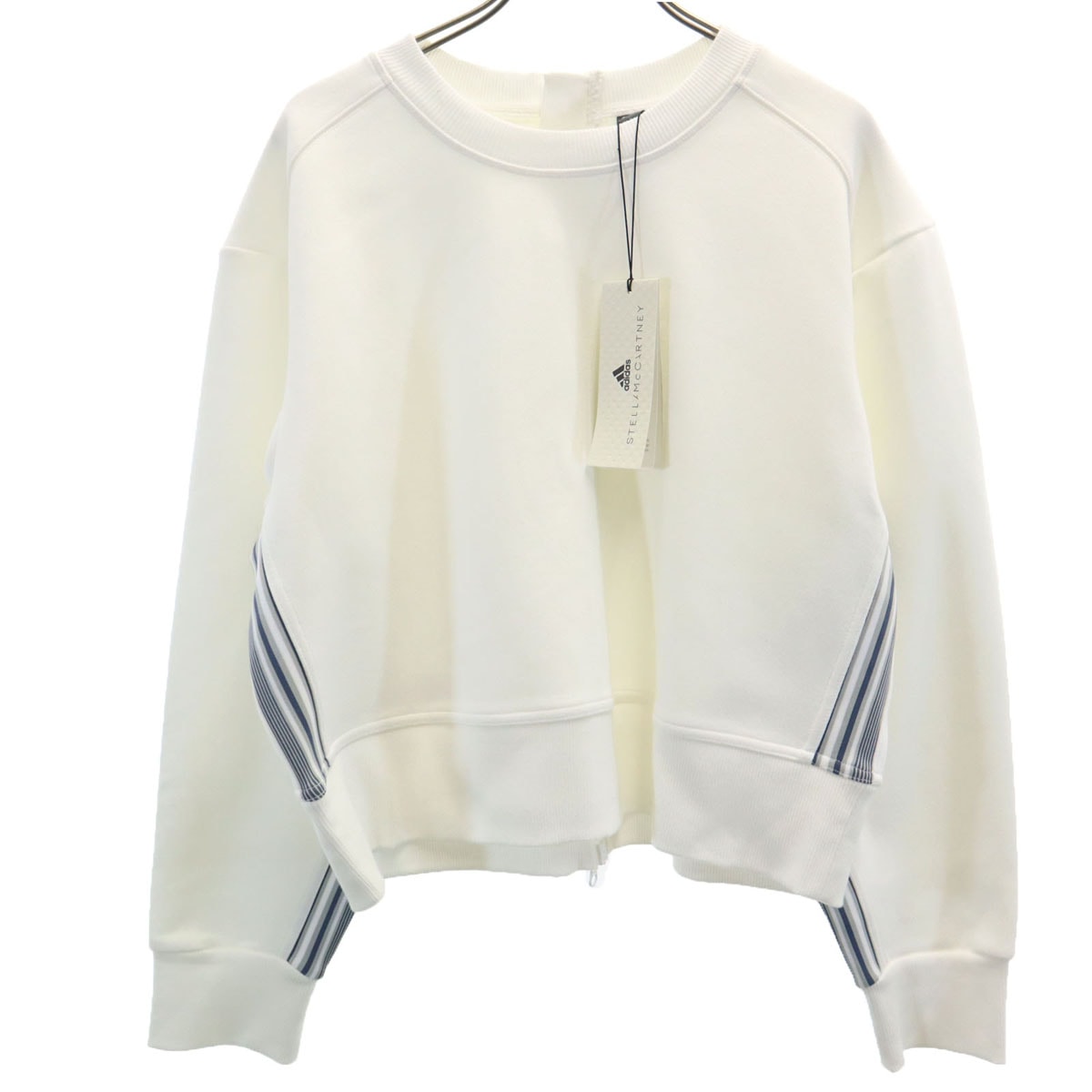 adidas by Stella McCartney アディダスバイステラマッカートニー 未使用 長袖 スウェット クロップド トレーナー 2XOT ホワイト