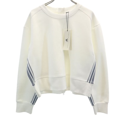 adidas by Stella McCartney アディダスバイステラマッカートニー 未使用 長袖 スウェット クロップド トレーナー 2XOT ホワイト
