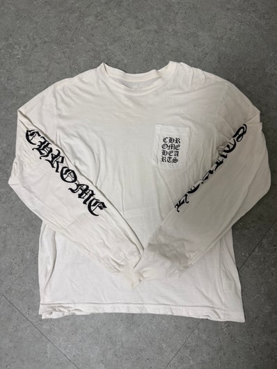 Chrome Hearts Vertical Logo L/S T-Shirt "White"