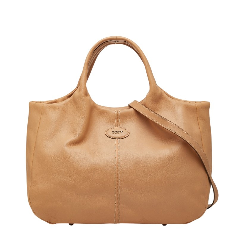トッズ ハンドバッグ ショルダーバッグ 2WAY ベージュ レザー レディース TOD’S 【中古】